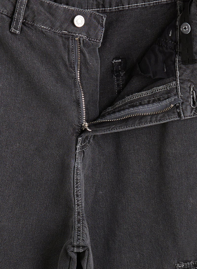 ال سي وايكيكي بنطلون جينز بناتي كارجو واسع - Image 2